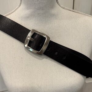 Calvin Klein Jeans Black Belt with Silver Buckle